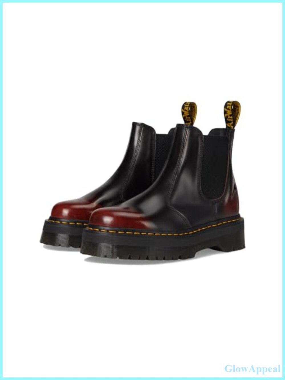 Dr. Martens 2976 Quad Chelsea Leather Ankle Boots Platform Sole